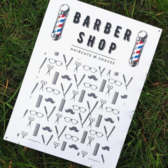 Wandbord barbershop emblemen
