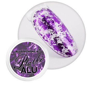 Nail art foil flake metallic paars nr8