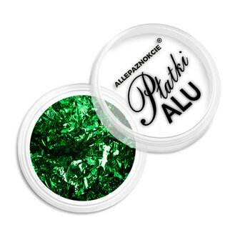 groene foil flakes in potje