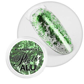 Nail art foil flakes metallic groen nr13