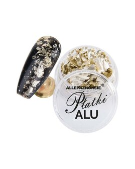 Nail art foil flakes holografisch zilver nr7