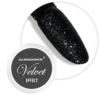 Nail art glitter poeder velvet zwart nr20