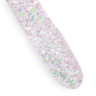 nail art flakes voorbeeld op nagel