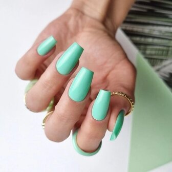 mint kleur nagelvoorbeeld