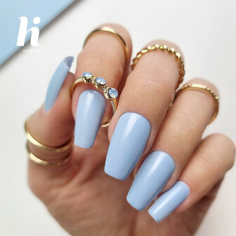 pastel blauwe gellak nagels