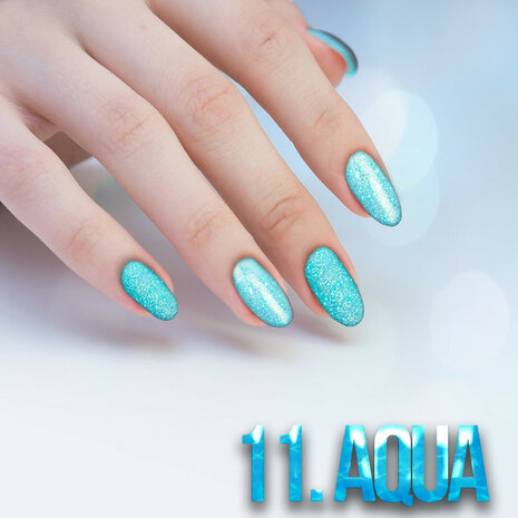 nagelpoeder aqua effect voorbeeld op nagels