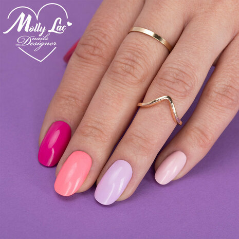 pastel collectie BeFree van MollyLac voorbeeld op nagels