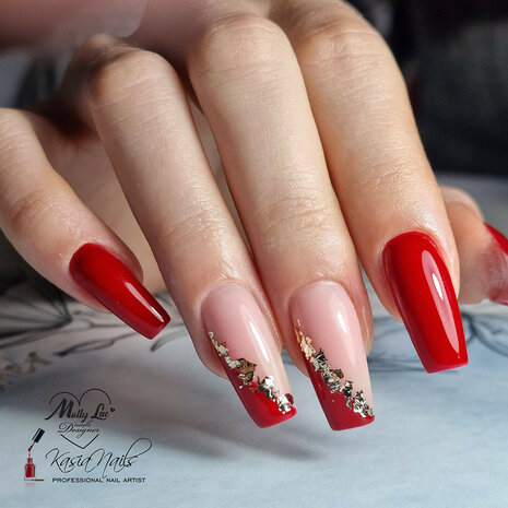 nail art foil flakes voorbeeld op nagels