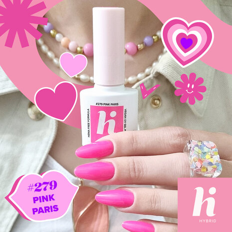 pink paris gellak op nagels inspiratie voorbeeld