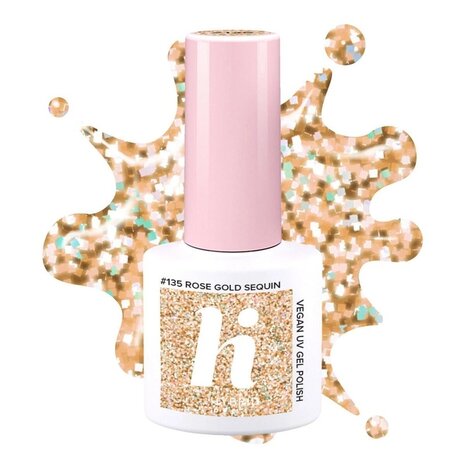 Hi Hybrid gellak Rose Gold Sequin 5ml nr. 135